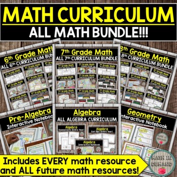 Preview of Entire Math Curriculum Bundle (All Math Resources)