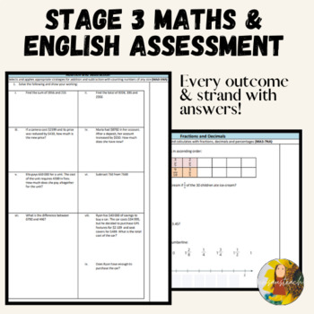 Preview of Entire Mathematics and English Stage 3 Assessment with NSW Outcomes and Answers