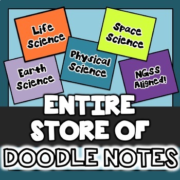 Preview of Entire Science Doodle Notes Collection