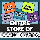 Entire Science Doodle Notes Collection
