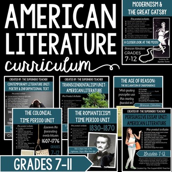 Preview of Entire Semester of American Literature Activities & Assessments: Student Binder