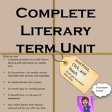 Literary Terms Unit:Quizzes, Answer Keys, Power Points--Fu