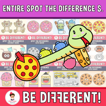 Preview of Entire Spot The Difference Sets Section Lifetime License Growing Bundle Clipart