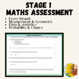 Entire Stage 1 Mathematics Assessment with NSW Outcomes an