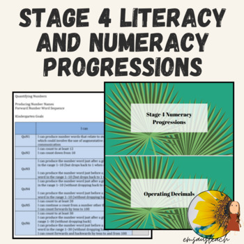 Preview of Entire Stage 4 & Stage 5 (Year 7 -10) Literacy and Numeracy Progressions Bundle