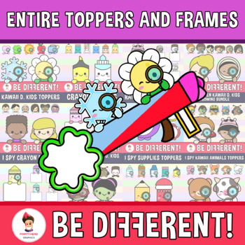 Preview of Entire Toppers And Frames Section Lifetime License Growing Bundle Clipart