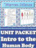 Interactive Notebook Unit Packet: Intro to Human Body-Unit