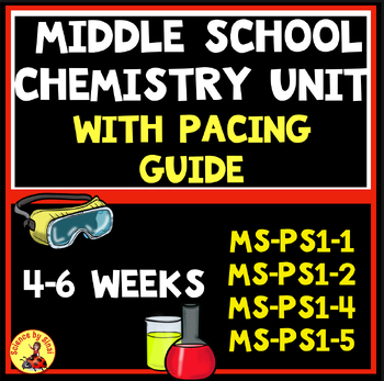 Preview of Entire Unit of Middle School Chemistry 20 Activities Bundle with Pacing Guide