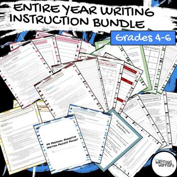Preview of Entire / Whole Year Writing Instruction 6 Unit Bundle - for 4th 5th 6th Grade