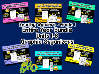 Preview of Entire Year Bundle - Gr.1 Reading Wonders - Units 1-6 - Graphic Organizer Bundle