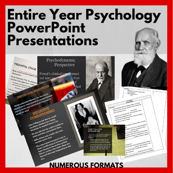 Preview of Entire Year Psychology PowerPoint Presentations with Notes