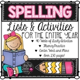 Year Long Spelling Program, Spelling Activities, All Year 