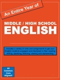 Entire Year of Middle / High School English: Printable Uni