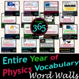 Entire Year of Physics Vocabulary Interactive Word Walls