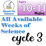 Entire year of Cycle 3 Hands-On Science Bundle for ages 10-11
