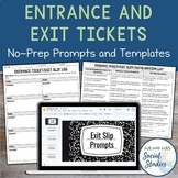 Entrance Tickets and Exit Slips for Any Subject | Middle School