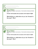 Entrance or Exit Tickets     SEL/Mindfulness