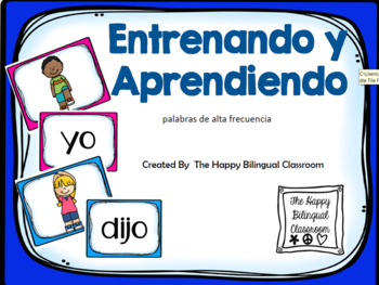 Preview of VIDEO Entrenando y aprendiendo palabras Spanish Sight word training and learning