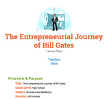 Entrepreneur Bill Gates Emergency Sub Lesson Plan with wor