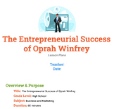 Entrepreneur Oprah Winfrey Emergency Sub Lesson Plan with 