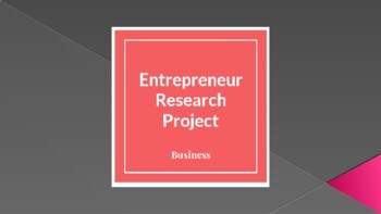 Preview of Entrepreneur Research Project [[Distance Learning]]