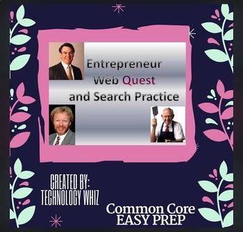 Preview of Entrepreneur Web Quest/ Search Terms Practice