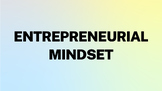 Entrepreneurial Mindset Word Wall