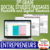 Entrepreneurship - 3rd Grade Social Studies Reading Compre