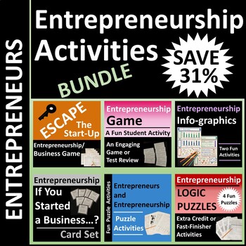 Preview of Entrepreneurship Activities Bundle SAVE 31%
