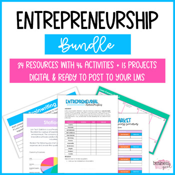 Preview of Entrepreneurship Activities and Projects Mega Bundle