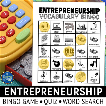 Preview of Entrepreneurship Bingo Game and Word Search
