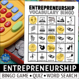 Entrepreneurship Bingo Game and Word Search