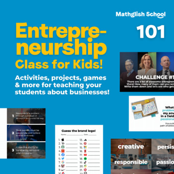 Preview of Entrepreneurship Class for Kids!