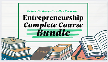 Preview of Entrepreneurship Complete Course Project Bundle with Business Plan Project Drive