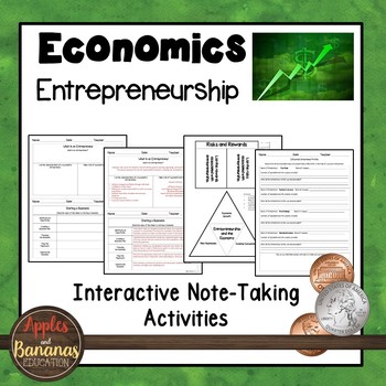 Preview of Entrepreneurship - Interactive Note-taking Activities