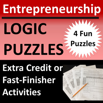 Preview of Entrepreneurship Logic Puzzle Activities