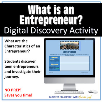 Preview of Entrepreneurship / Marketing Class Intro Digital Activity - First Week of School