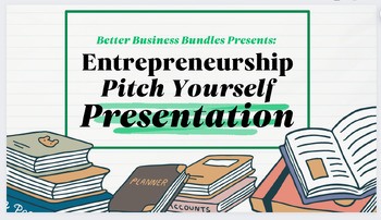 Preview of Entrepreneurship Pitch Yourself Presentation Google Drive (New Item)