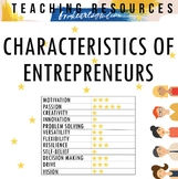 Entrepreneurship Unit Activities & Project - Characteristics #3