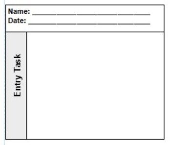 Preview of Entry/Exit Ticket