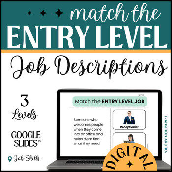 Preview of Entry Level Career Descriptions | Digital Activity | Google Slides™