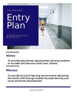 Preview of Entry Plan Template: School Administration