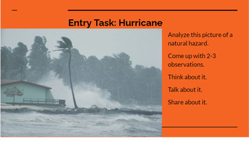 Preview of Entry Tasks Natural Hazards picture based analysis 