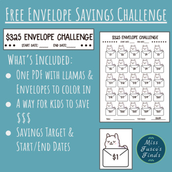 Preview of FREE Envelope Savings Challenge
