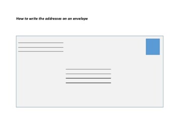 Preview of Envelope Template (Functional Writing)