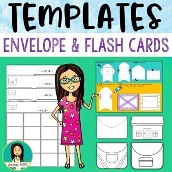 Preview of Envelope and Flash Cards Templates for Personal Classroom Use