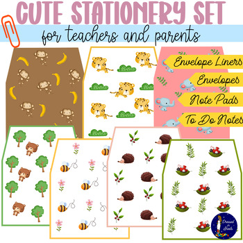 Preview of Cute Stationery Sets for Teachers and Parents