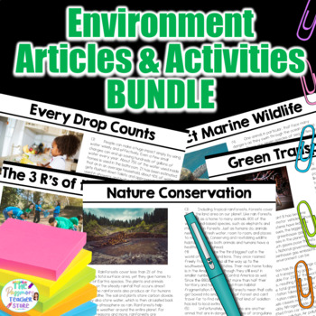 Preview of Environment Article and Activities BUNDLE | Earth Day Readings