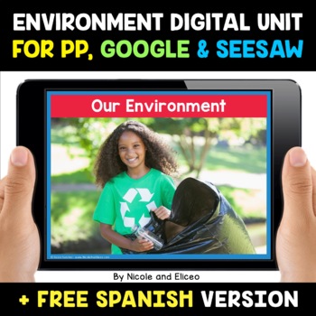 Preview of Environment Digital Activities for Google and Seesaw + FREE Spanish