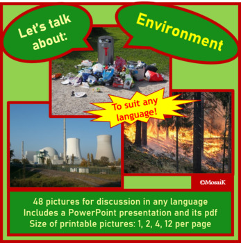 Preview of Environment Earth Day Geography Discussion picture cards